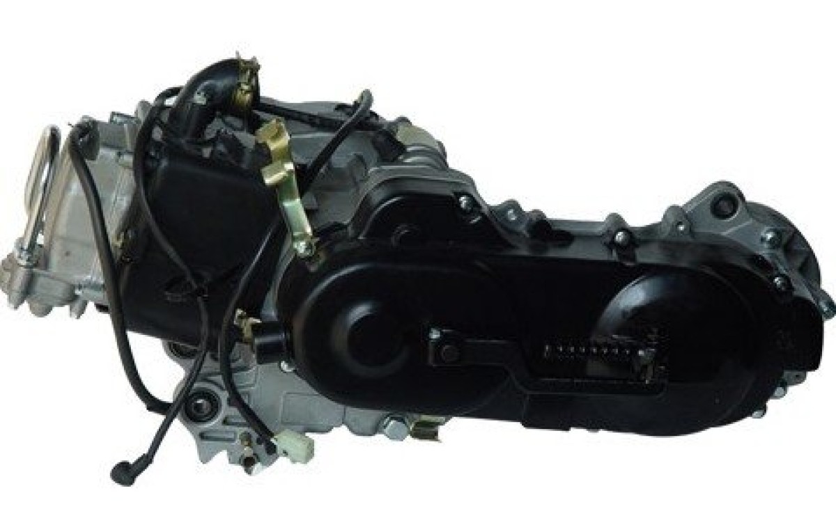 Motorblok GY6 50cc 10 inch  (40cm) EURO 2/3 Korte achteras